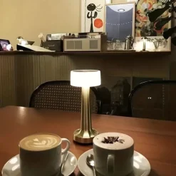 Portable Rechargeable LED Table Lamp with Touch Sensor Dimming Perfect for Bedroom, Living Room Office, College Dorm Bar Party Dinner and Restaurant Decor