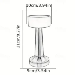 Portable Rechargeable LED Table Lamp with Touch Sensor Dimming Perfect for Bedroom, Living Room Office, College Dorm Bar Party Dinner and Restaurant Decor