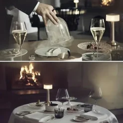 Portable Rechargeable LED Table Lamp with Touch Sensor Dimming Perfect for Bedroom, Living Room Office, College Dorm Bar Party Dinner and Restaurant Decor