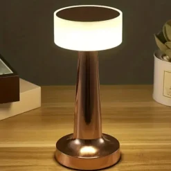 Portable Rechargeable LED Table Lamp with Touch Sensor Dimming Perfect for Bedroom, Living Room Office, College Dorm Bar Party Dinner and Restaurant Decor