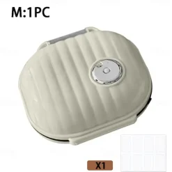 Portable Travel Pill Storage Box with 7 Labeled Compartments - Small Medicine Organizer for Pocket or Wallet, Daily Vitamin and Supplement Holder