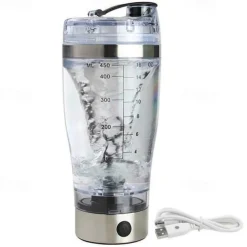 Portable USB Rechargeable Protein Shaker Bottle Electric Mixer Cup