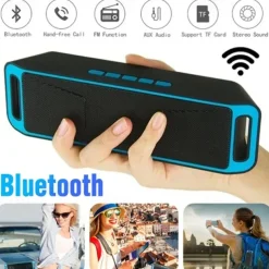 Portable Wireless Bluetooth Speakers Built-in 1800mAh Battery Power Bank Outdoor Portable TWS Speakers with Powerful Rich Bass Loud Stereo Sound 33ft Wireless Range HD Call Compatible with iPhone