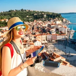 Portable Wireless Bluetooth Speakers Built-in 1800mAh Battery Power Bank Outdoor Portable TWS Speakers with Powerful Rich Bass Loud Stereo Sound 33ft Wireless Range HD Call Compatible with iPhone