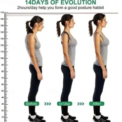 Posture Corrector For Men Women, Comfortable Upper Back Support Straightener With Adjustable Back Strap