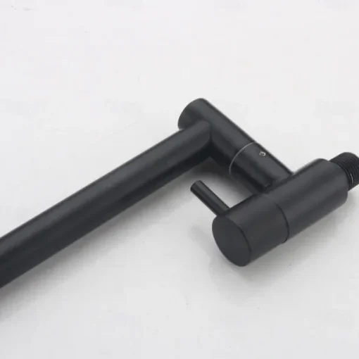 Pot Filler Kitchen Faucet Only Cold Water Stainless Steel, Brushed Black Foldable Sink Wall Mount Folding Fill Pot Kitchen Tap