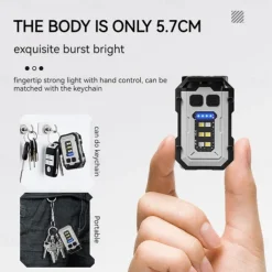 Powerful 2 XTECOB Flashlight with Powerful Magnet Mini Flashlight Rechargeable Hat Clip Light Outdoor Waterproof Camping Fishing