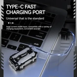 Powerful 2 XTECOB Flashlight with Powerful Magnet Mini Flashlight Rechargeable Hat Clip Light Outdoor Waterproof Camping Fishing