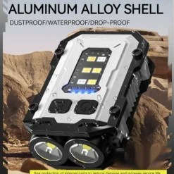 Powerful 2 XTECOB Flashlight with Powerful Magnet Mini Flashlight Rechargeable Hat Clip Light Outdoor Waterproof Camping Fishing