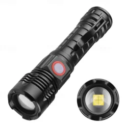 Powerful LED Flashlight High Power 18650 USB Rechargeable Zoom Fishing Lantern 5 Modes Waterproof Bicycle Light Tactical Torch