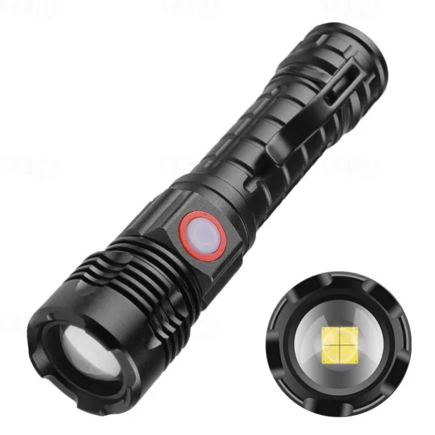 Powerful LED Flashlight High Power 18650 USB Rechargeable Zoom Fishing Lantern 5 Modes Waterproof Bicycle Light Tactical Torch