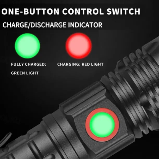 Powerful LED Flashlight High Power 18650 USB Rechargeable Zoom Fishing Lantern 5 Modes Waterproof Bicycle Light Tactical Torch