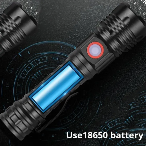 Powerful LED Flashlight High Power 18650 USB Rechargeable Zoom Fishing Lantern 5 Modes Waterproof Bicycle Light Tactical Torch