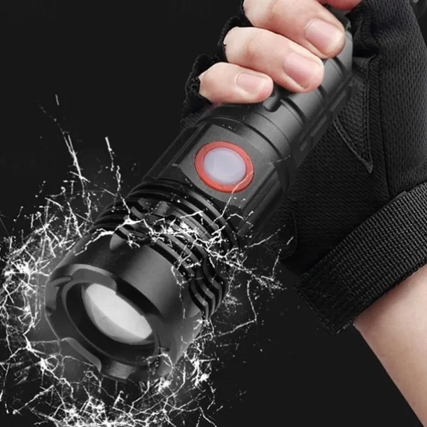 Powerful LED Flashlight High Power 18650 USB Rechargeable Zoom Fishing Lantern 5 Modes Waterproof Bicycle Light Tactical Torch