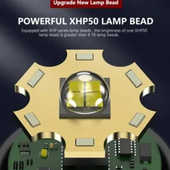 Powerful LED Flashlight High Power 18650 USB Rechargeable Zoom Fishing Lantern 5 Modes Waterproof Bicycle Light Tactical Torch