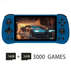 Powkiddy X55 Handheld Game Console with Built-in Games IPS RGB Screen 5.5-Inch (256G 30000 Games), Perfect Christmas Birthday Party Gifts for Friends and Children