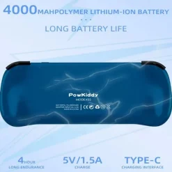 Powkiddy X55 Handheld Game Console with Built-in Games IPS RGB Screen 5.5-Inch (256G 30000 Games), Perfect Christmas Birthday Party Gifts for Friends and Children