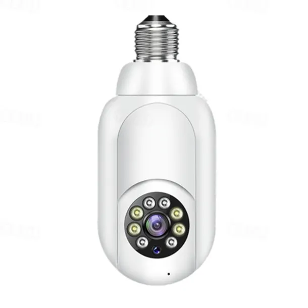 1080P/720P Wifi E27 Bulb Surveillance Camera Full Color Night Vision Motion Detection 4x Digital Zoom 2 Way Voice Indoor Baby Monitor Home Security Netcam