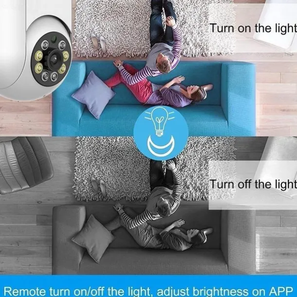 1080P/720P Wifi E27 Bulb Surveillance Camera Full Color Night Vision Motion Detection 4x Digital Zoom 2 Way Voice Indoor Baby Monitor Home Security Netcam