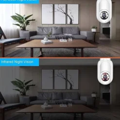 1080P/720P Wifi E27 Bulb Surveillance Camera Full Color Night Vision Motion Detection 4x Digital Zoom 2 Way Voice Indoor Baby Monitor Home Security Netcam