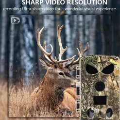 PR8000 Camera Motion WiFi 60MP Hunting Camera with SIM Card Wireless Wildlife Cam IP65 Waterproof Night Infrared Camera