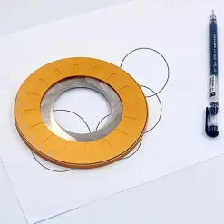 Precise Perfection Adjustable Precision Circle Drawing Tool - Dual Metallic Measuring Ruler for Pipe Diameters & Woodworking Designs, Non-Electric, Durable Brass Material, Woodworking Tool