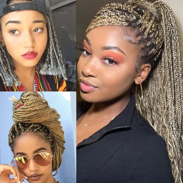 Pre-Stretched Colorful Ombre Braids Hair Extensions 26 inch 6 packs Synthetic Crochet Braids Hot Water Setting and Easy to Braid 26inch 6packs