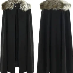 Prince Aristocrat Retro Vintage Medieval Cloak Masquerade Men's Costume Vintage Cosplay Event / Party Cloak Carnival / Chiffon