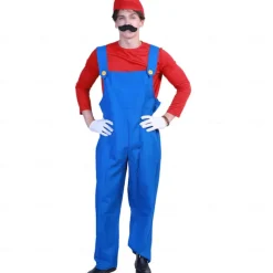 Princess Peach Super Brothers Cosplay Costume Halloween Group Couples Costumes Adults' Men's Women's Cosplay Costumes Halloween Carnival Masquerade Easy Carnival Costume