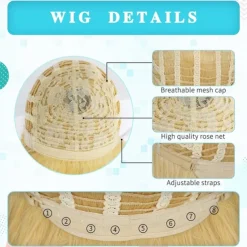 Princess Wig For Girls Women Golden Long Wavy Cosplay Wig Synthetic Wig Anime Wig For Party Wig Halloween Wigs