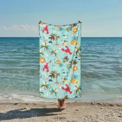 Printed Beach Towel, Lightweight Quick-Dry Sand-Free Beach Blanket, Ideal for Travel, Pool, and Outdoor Use