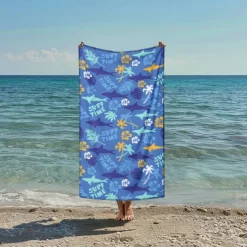Printed Beach Towel, Lightweight Quick-Dry Sand-Free Beach Blanket, Ideal for Travel, Pool, and Outdoor Use