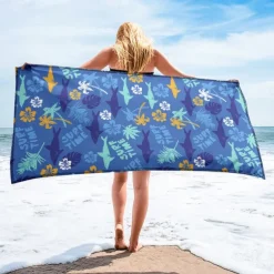 Printed Beach Towel, Lightweight Quick-Dry Sand-Free Beach Blanket, Ideal for Travel, Pool, and Outdoor Use