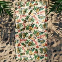 Printed Beach Towel, Lightweight Quick-Dry Sand-Free Beach Blanket, Ideal for Travel, Pool, and Outdoor Use