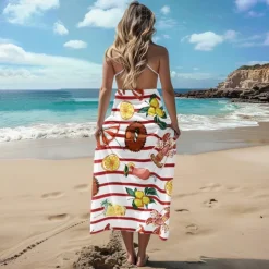 Printed Beach Towel, Lightweight Quick-Dry Sand-Free Beach Blanket, Ideal for Travel, Pool, and Outdoor Use