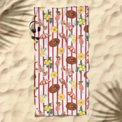 Printed Beach Towel, Lightweight Quick-Dry Sand-Free Beach Blanket, Ideal for Travel, Pool, and Outdoor Use