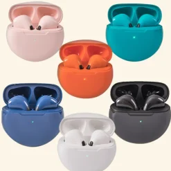 PRO6 True Wireless Headphones TWS Earbuds In Ear Bluetooth 5.1 Stereo with Charging Box Smart Touch Control for Apple Samsung Huawei Xiaomi MI Zumba Everyday Use Traveling Mobile Phone