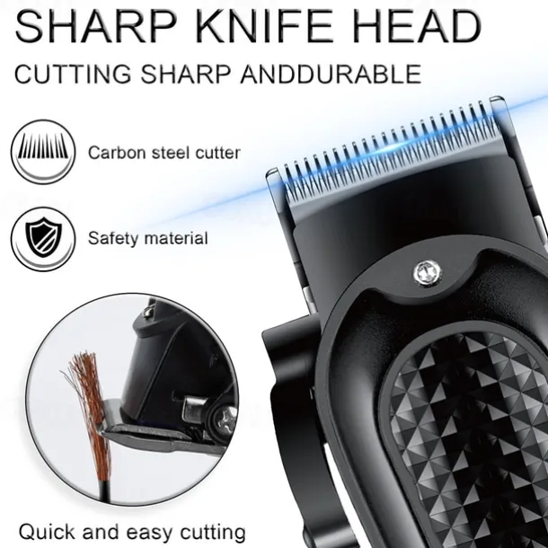 Professional Barber Hair Clipper Rechargeable Electric Cutting Machine Beard Trimmer Shaver Razor For Men Cutter