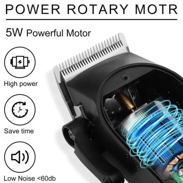 Professional Barber Hair Clipper Rechargeable Electric Cutting Machine Beard Trimmer Shaver Razor For Men Cutter