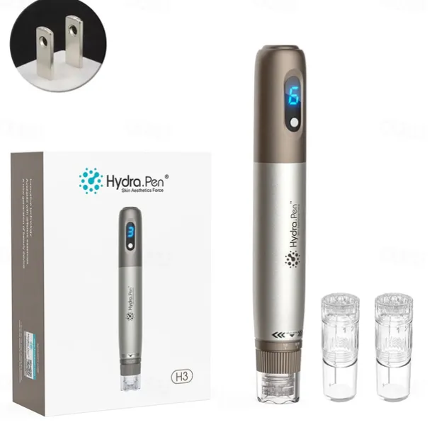 Professional Microneedling Machine Hydra Pen H3 Wireless Derma Pen Electric Microneedle Skincare Beauty Device With 2pcs Cartridges