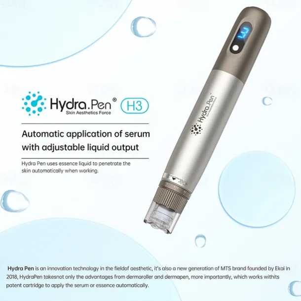 Professional Microneedling Machine Hydra Pen H3 Wireless Derma Pen Electric Microneedle Skincare Beauty Device With 2pcs Cartridges