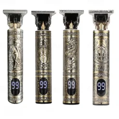 Professional Rechargeable Electric Hair Cutting Machine for Men - Vintage T9 Clipper with Barber Trimmer and Shaver - Perfect for Home and Salon Use