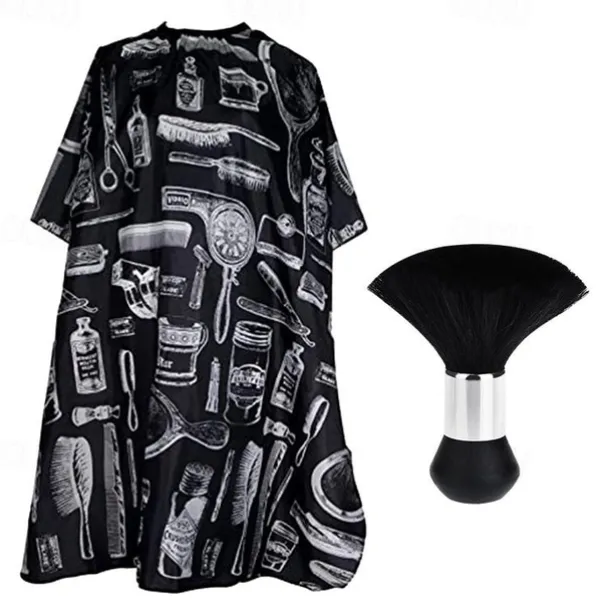 Professional Waterproof Hair Styling Cape Hair Cutting Salon Cape Gown Hair Salon With Snap Closure White