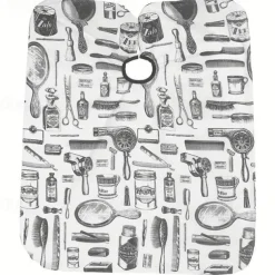 Professional Waterproof Hair Styling Cape Hair Cutting Salon Cape Gown Hair Salon With Snap Closure White