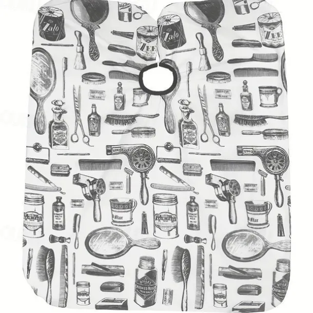 Professional Waterproof Hair Styling Cape Hair Cutting Salon Cape Gown Hair Salon With Snap Closure White