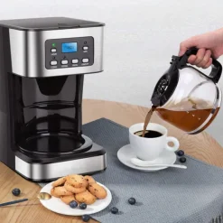 Programmable Drip Coffee Machine 1.8L Large Capacity Coffee Brewer Smart Coffee Machine with Keep Warm and Reservation