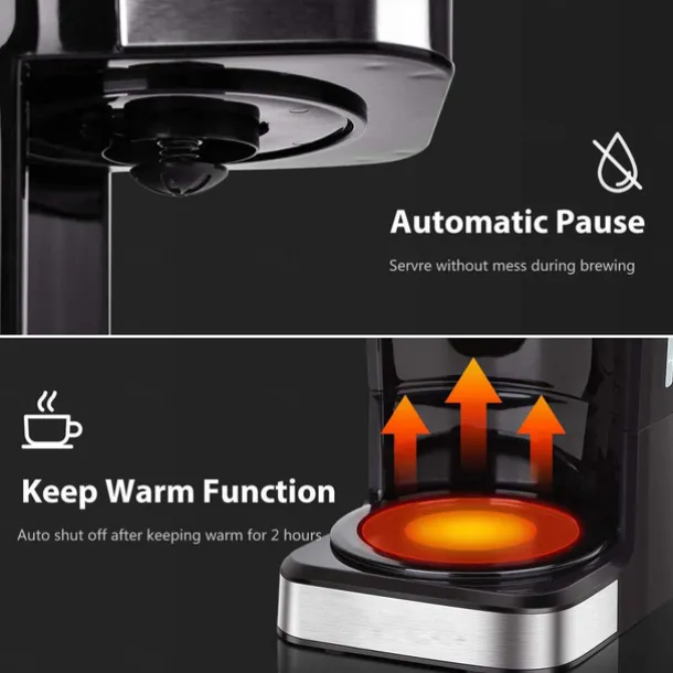 Programmable Drip Coffee Machine 1.8L Large Capacity Coffee Brewer Smart Coffee Machine with Keep Warm and Reservation