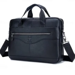 PU Leather Laptop Shoulder Messenger Bag Briefcase15.4 Inch Laptop Bags High Quality Business Massager Bag Men Brand Real Leather Handbags