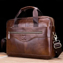 PU Leather Laptop Shoulder Messenger Bag Briefcase15.4 Inch Laptop Bags High Quality Business Massager Bag Men Brand Real Leather Handbags