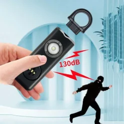 Pull Pin Self-Defense Emergency Security Personal Alarm 130dB Sound Rechargeable Anti-lost Work With Apple Find My